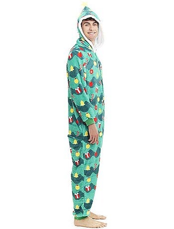 Déguisement ou pyjama sapin de Noël avec capuche