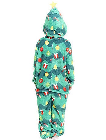 Déguisement ou pyjama sapin de Noël avec capuche