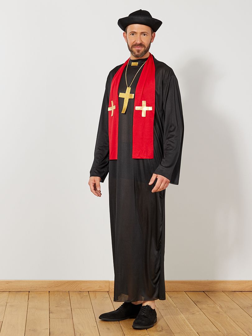 Déguisement style prêtre noir - Kiabi