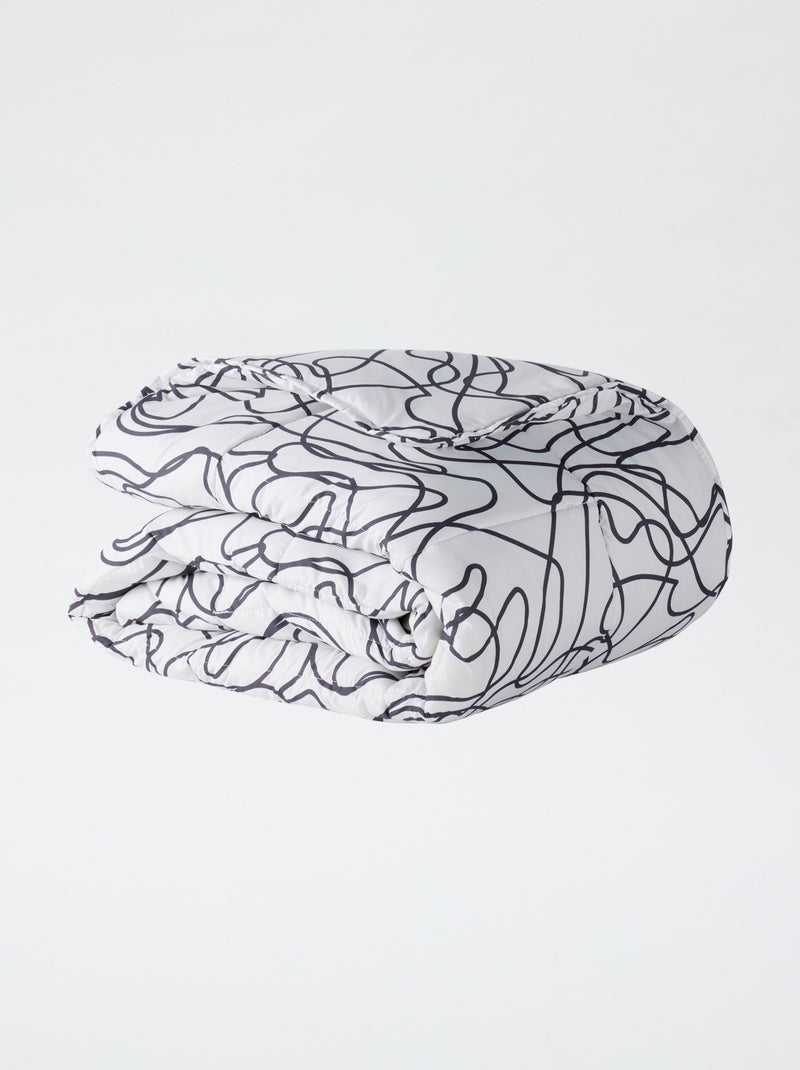 Dekbed met print ZWART - Kiabi