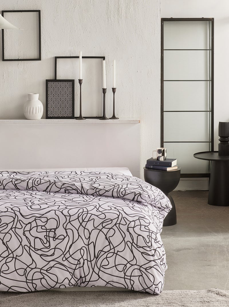 Dekbed met print ZWART - Kiabi