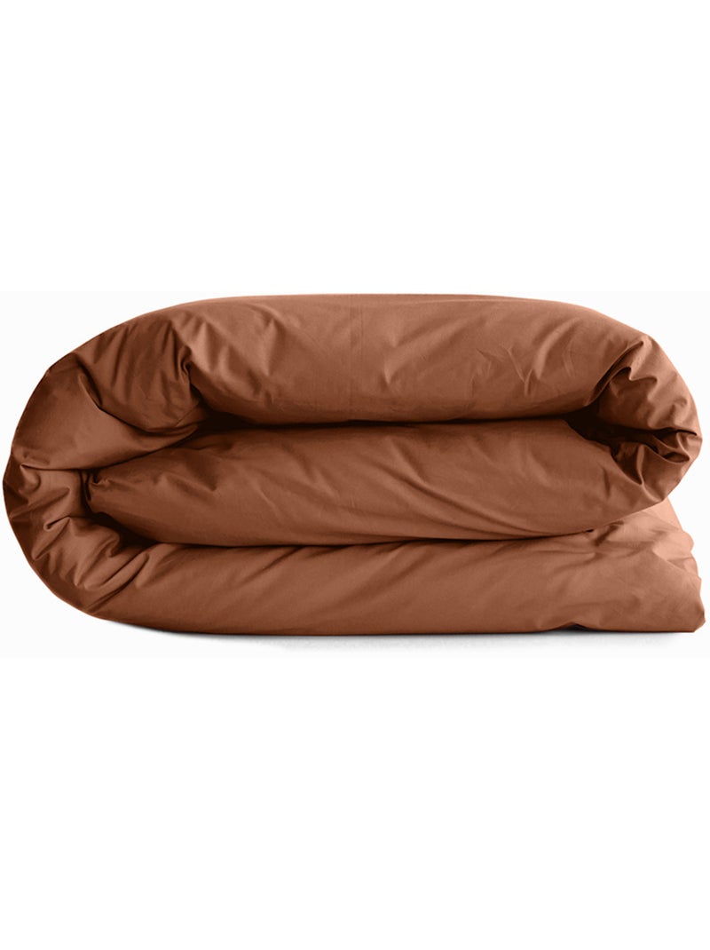 Dekbedovertrek – 100% katoen 57 draden/cm² – superieure kwaliteit Paprikarood - Kiabi