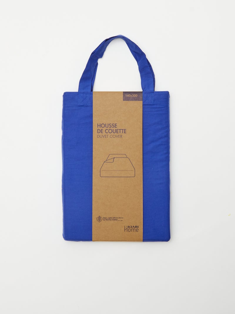 Dekbedovertrek (140 x 200 cm) - Kiabi Home BLAUW - Kiabi