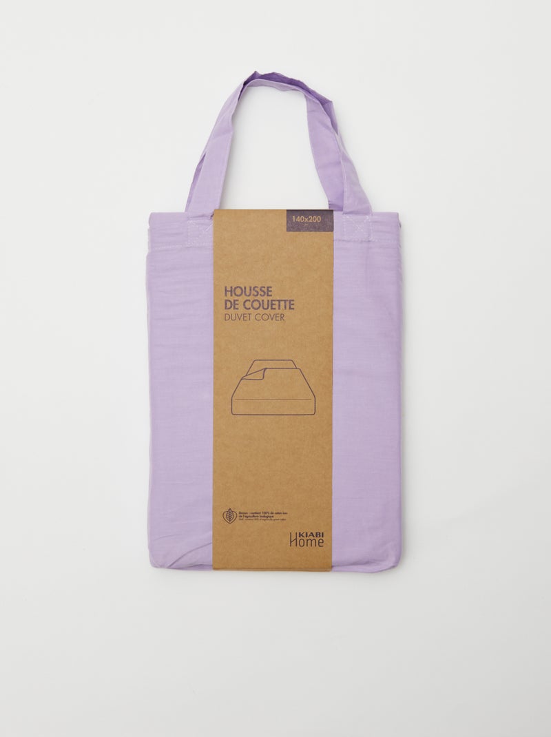 Dekbedovertrek (140 x 200 cm) - Kiabi Home PAARS - Kiabi