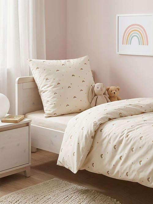 Dekbedovertrek (140 x 200cm) + kussensloop - 2-delige set - Kiabi