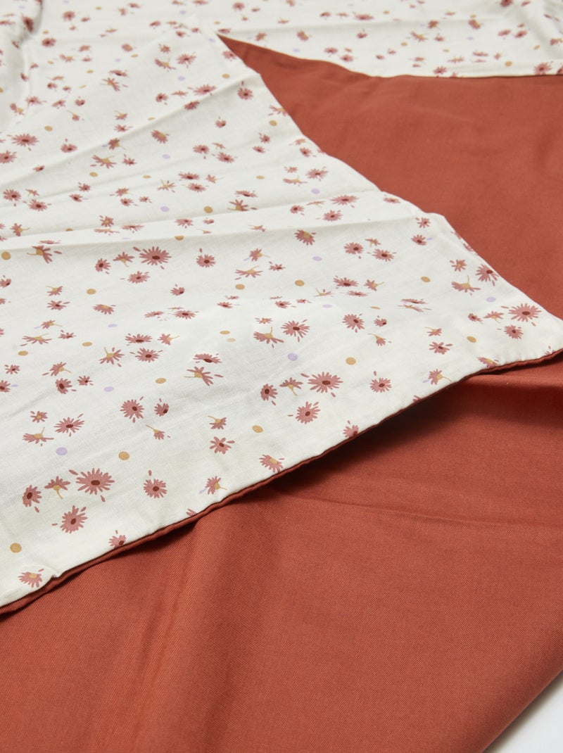 Dekbedovertrek (140 x 200cm) + kussensloop - 2-delige set BIEGE - Kiabi