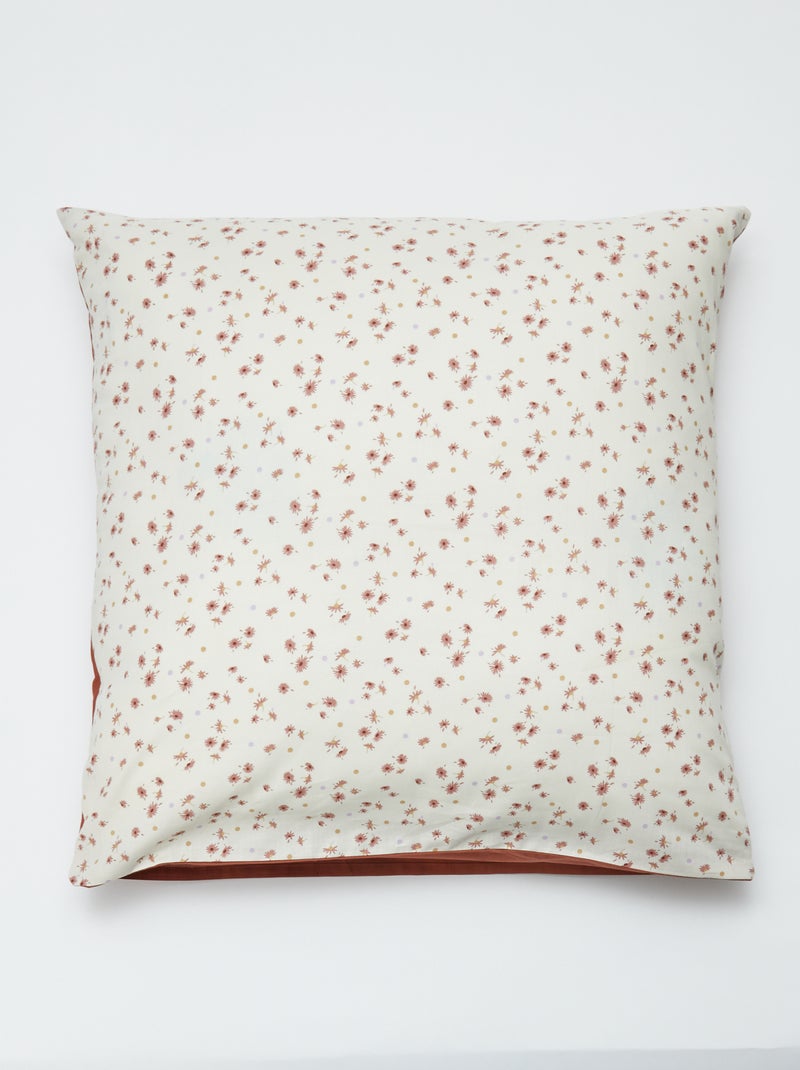 Dekbedovertrek (140 x 200cm) + kussensloop - 2-delige set BIEGE - Kiabi