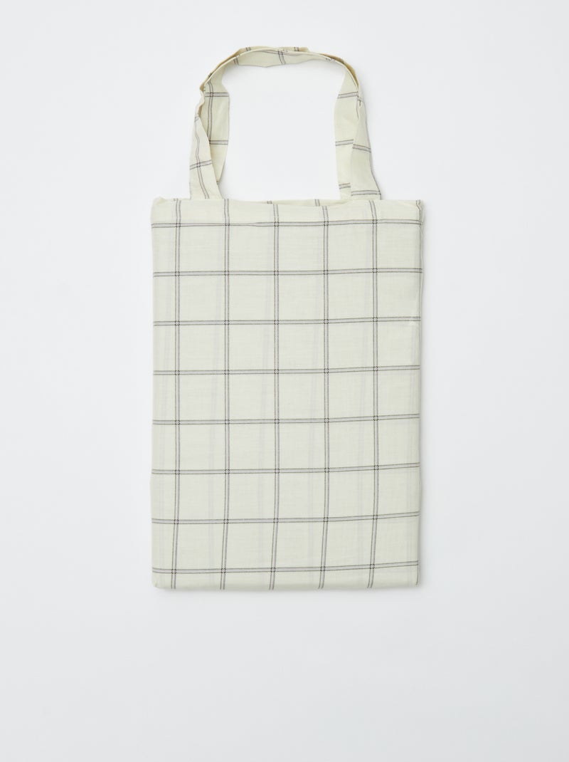 Dekbedovertrek (140 x 200cm) + kussensloop - 2-delige set BIEGE - Kiabi