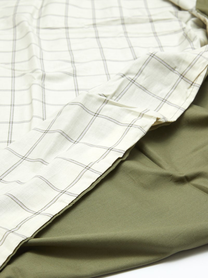 Dekbedovertrek (140 x 200cm) + kussensloop - 2-delige set BIEGE - Kiabi