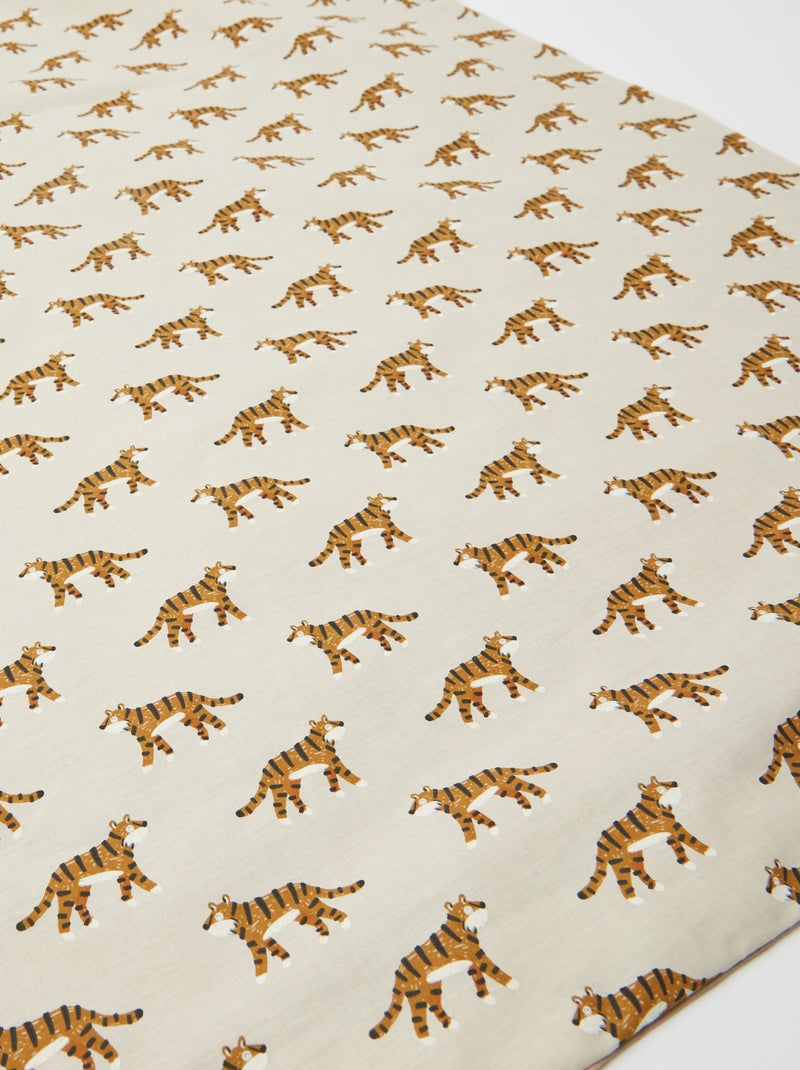 Dekbedovertrek (140 x 200cm) + kussensloop - 2-delige set BIEGE - Kiabi