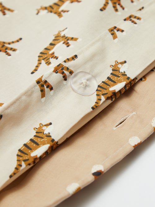 Dekbedovertrek (140 x 200cm) + kussensloop - 2-delige set - Kiabi