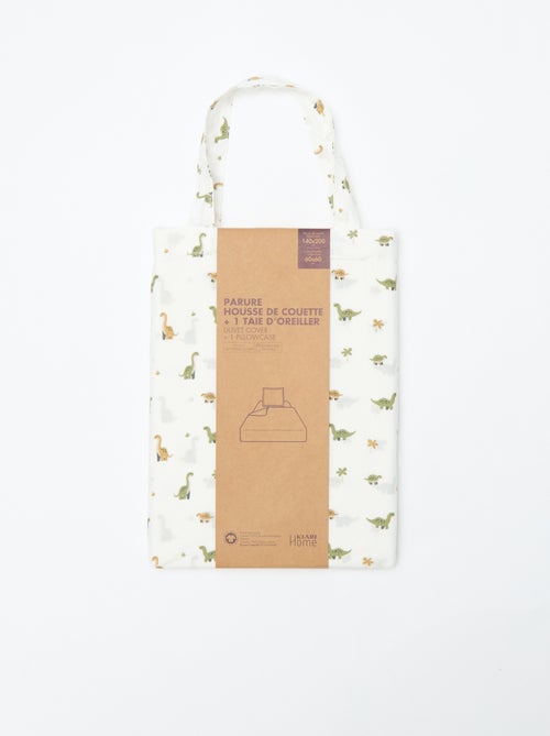 Dekbedovertrek (140 x 200cm) + kussensloop - 2-delige set - Kiabi