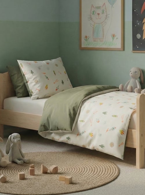 Dekbedovertrek (140 x 200cm) + kussensloop - 2-delige set - Kiabi