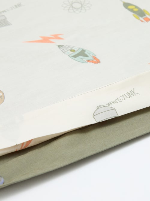 Dekbedovertrek (140 x 200cm) + kussensloop - 2-delige set - Kiabi