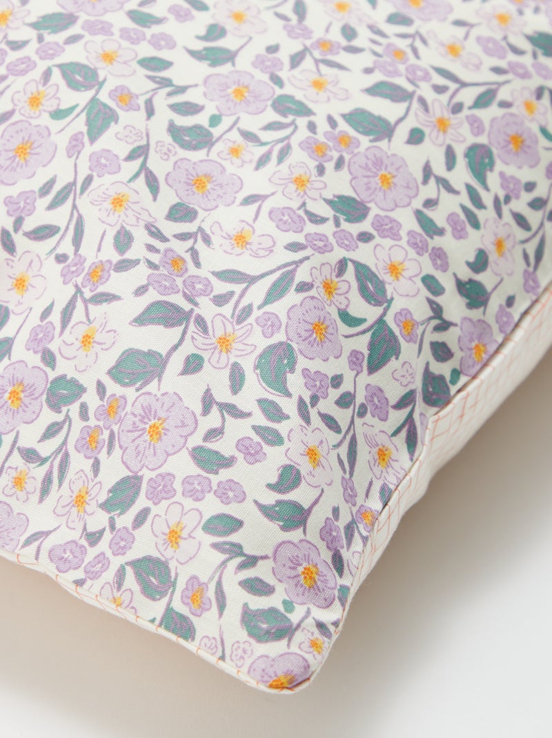 Dekbedovertrek (140 x 200cm) + kussensloop - 2-delige set PAARS - Kiabi