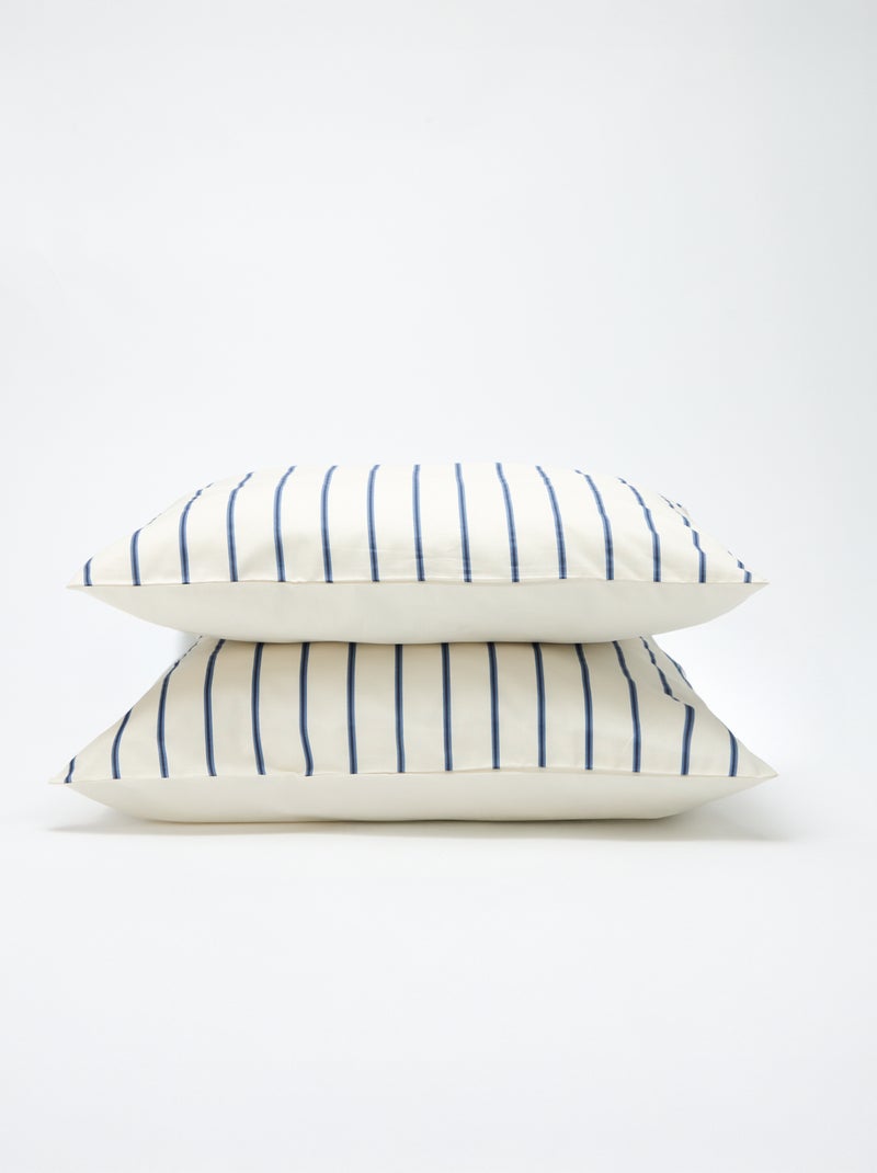 Dekbedovertrek 2 personen (240 x 220cm) van katoen - Kiabi Home Blauw - Kiabi