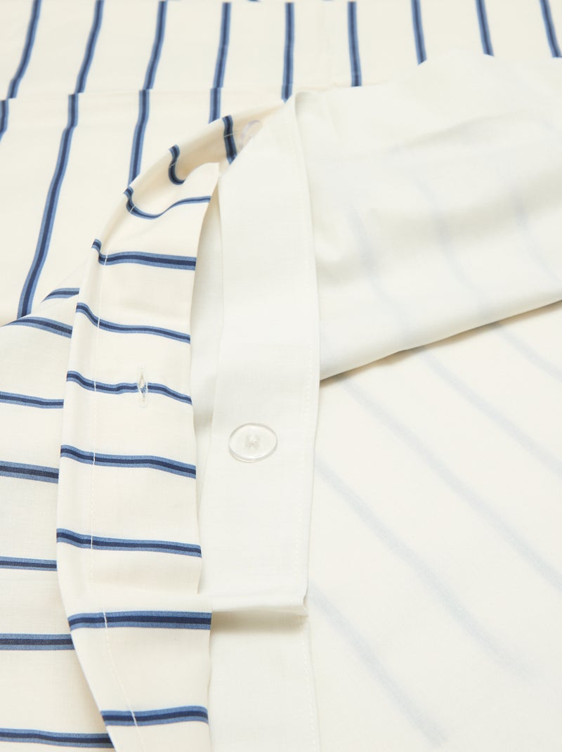 Dekbedovertrek 2 personen (240 x 220cm) van katoen - Kiabi Home Blauw - Kiabi