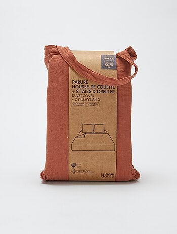 Dekbedovertrek 2 personen (240 x 220cm) van katoenen mousseline - Kiabi Home