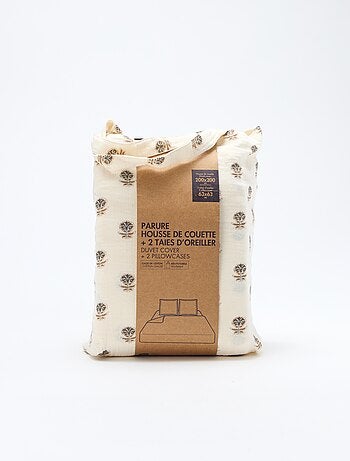 Dekbedovertrek 2-persoons (200x200 cm) van katoenen mousseline - Kiabi Home