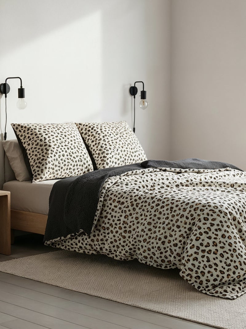 Dekbedovertrek 2-persoons (240 x 220cm) van katoengaas - Kiabi Home BIEGE - Kiabi