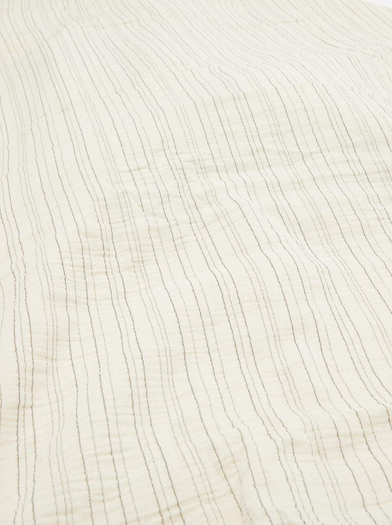 Dekbedovertrek 2-persoons (260x240cm) van katoengaas - Kiabi Home BIEGE - Kiabi