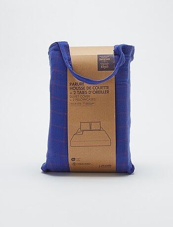 Dekbedovertrek 2-persoons (260x240cm) van katoengaas - Kiabi Home