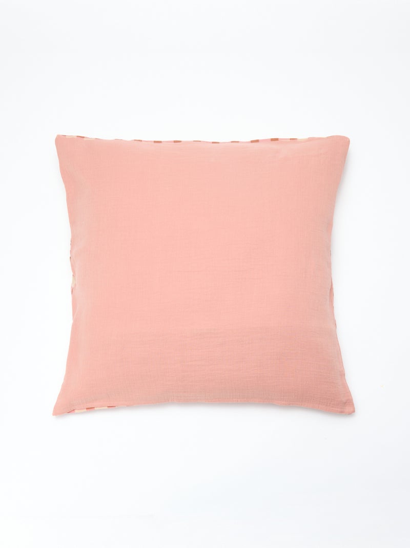 Dekbedovertrek 2-persoons (260x240cm) van katoengaas - Kiabi Home Roze - Kiabi