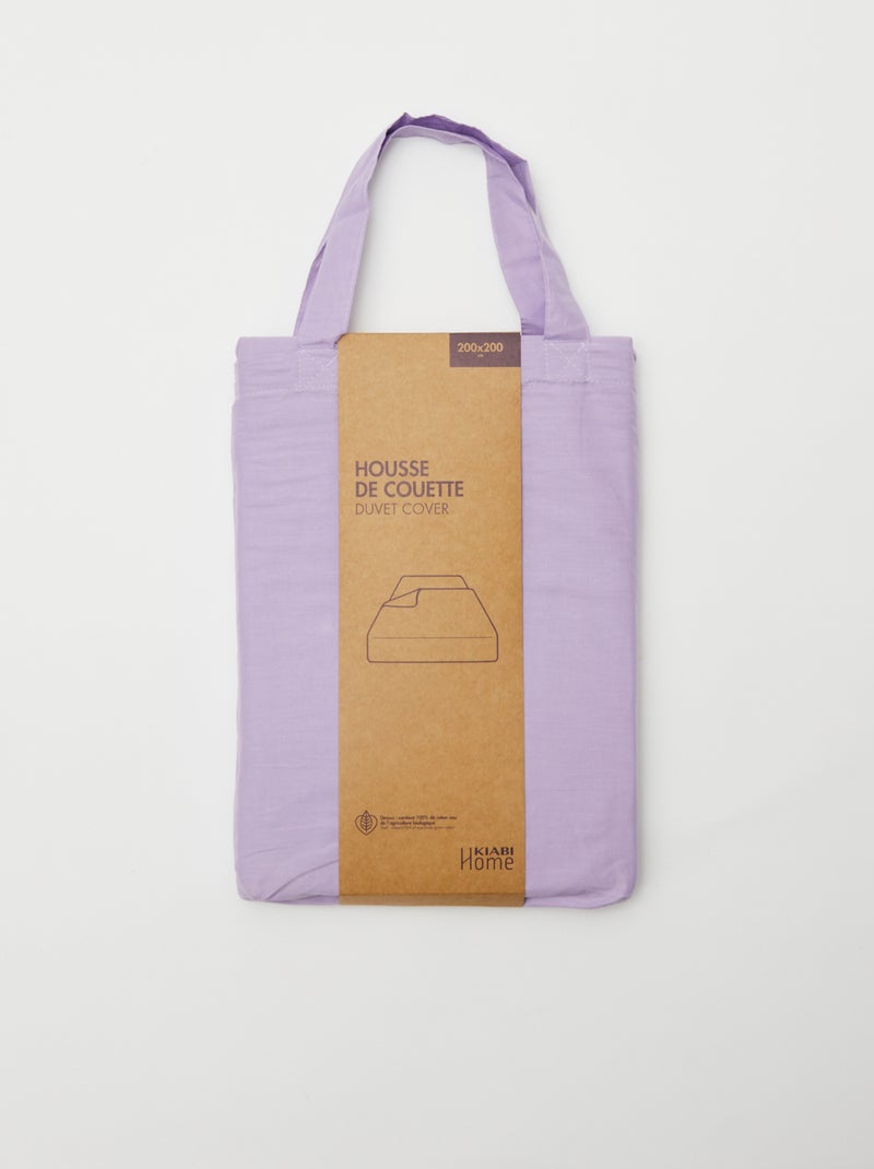 Dekbedovertrek (200 x 200 cm) - Kiabi Home PAARS - Kiabi