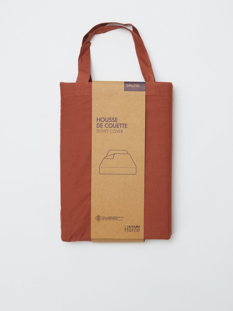 Dekbedovertrek (240 x 220 cm) - Kiabi Home BRUIN - Kiabi