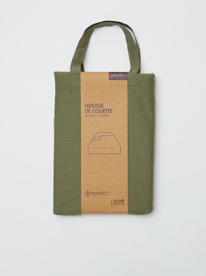 Dekbedovertrek (240 x 220 cm) - Kiabi Home Kaki - Kiabi