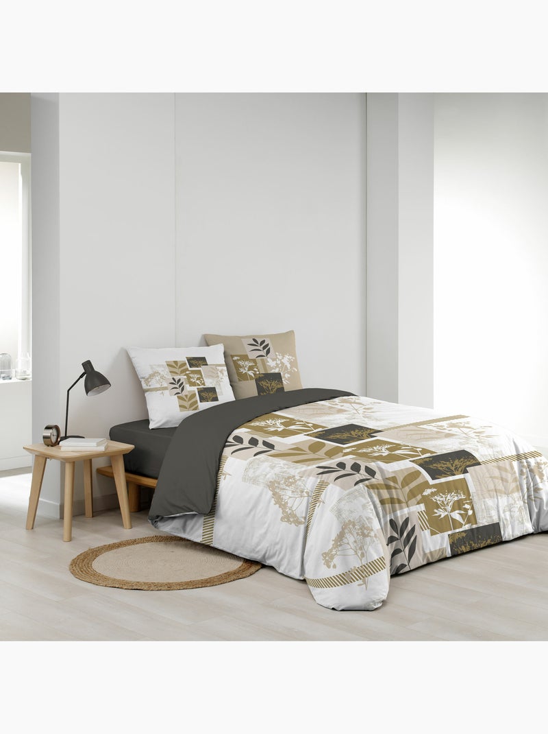 Dekbedovertrek 240 x 220 cm + 2 kussenslopen – katoen 57 draden – utopia Beige - Kiabi