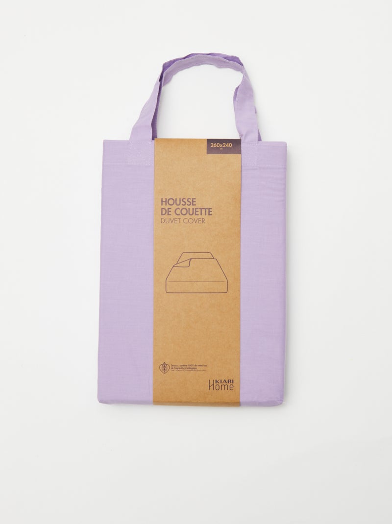 Dekbedovertrek (260x240 cm) - Kiabi Home PAARS - Kiabi