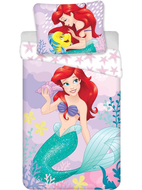 Dekbedovertrek Ariel Disney Princess 140x200 cm - Katoen - Beddengoedset kinderen - Kiabi