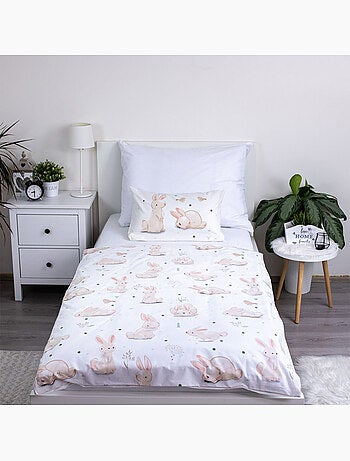 Dekbedovertrek baby 100 cm x 135 cm 100% katoen bedrukt lapins CMP