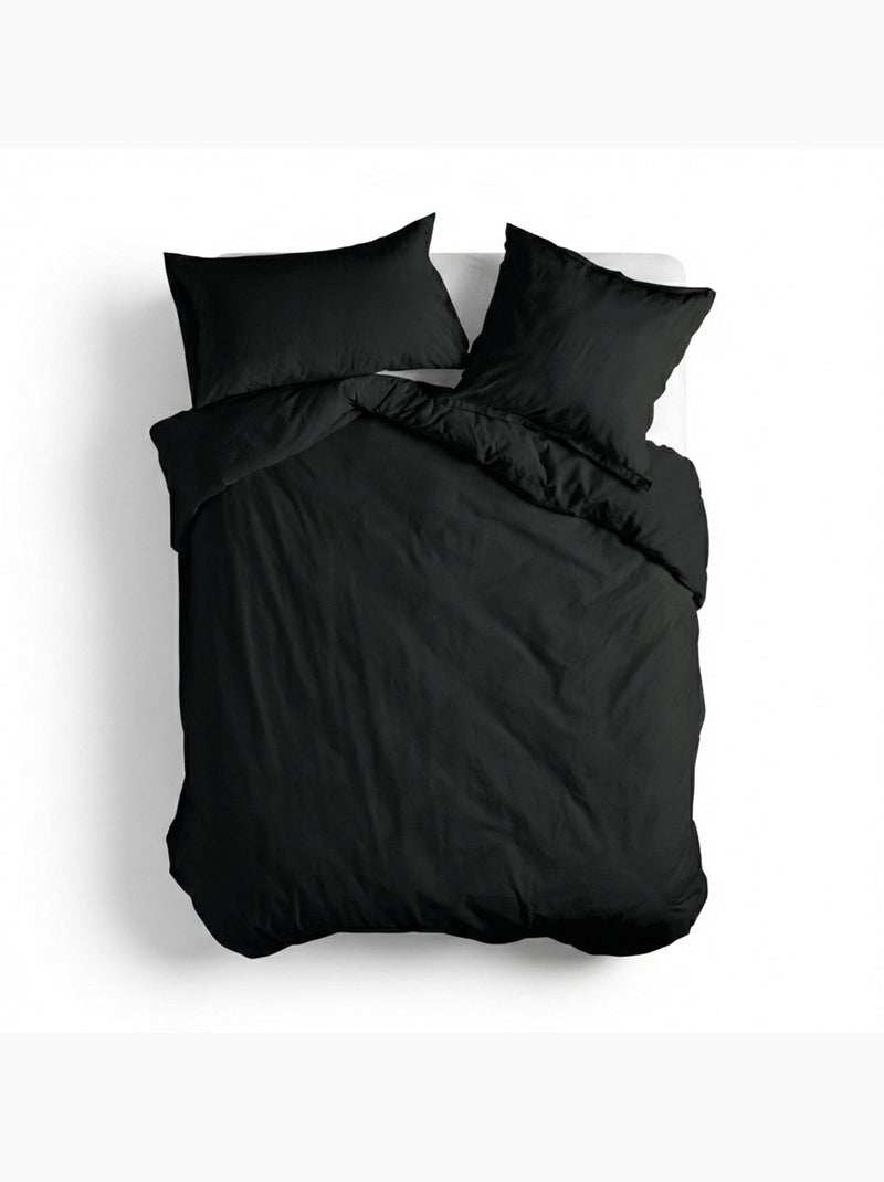 Dekbedovertrek Basic "Happyfriday" Zwart - Kiabi