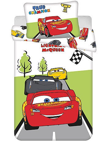 Dekbedovertrek Cars Champion 100x135 cm + Kussensloop - Beddengoedset baby