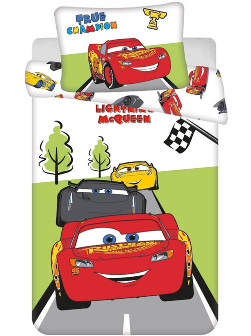 Dekbedovertrek Cars Champion 100x135 cm + Kussensloop - Beddengoedset baby - Kiabi