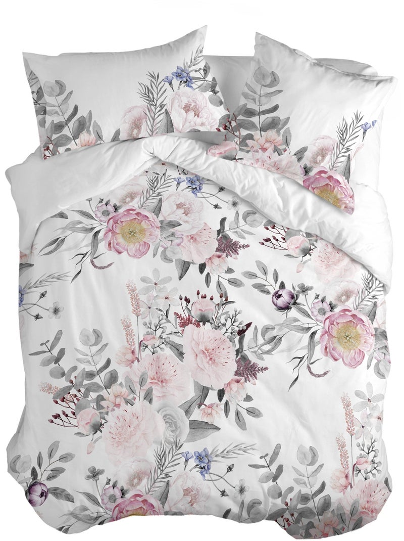 Dekbedovertrek Delicate bouquet "Happyfriday" Multicolor - Kiabi