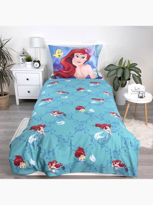 Dekbedovertrek Disney Princess Ariel 140x200 cm - kussensloop inbegrepen - Kiabi