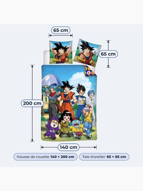 Dekbedovertrek dragon ball 140x200cm + kussensloop 65x65cm – goku vegeta – polykatoen - Kiabi Dekbedovertrek dragon ball 140x200cm + kussensloop 65x65cm – goku vegeta – polykatoen - Kiabi