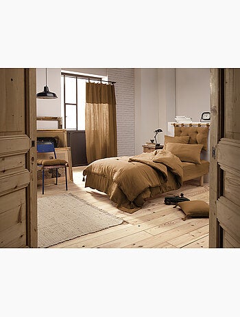 Dekbedovertrek – dubbel katoengaas - afwerking houten knopen - gaïa