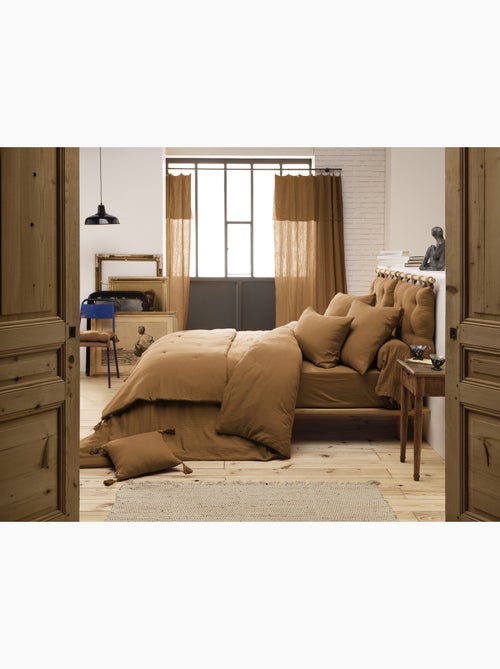 Dekbedovertrek – dubbel katoengaas - afwerking houten knopen - gaïa - Kiabi Dekbedovertrek – dubbel katoengaas - afwerking houten knopen - gaïa - Kiabi