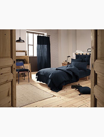 Dekbedovertrek – dubbel katoengaas - afwerking houten knopen - gaïa
