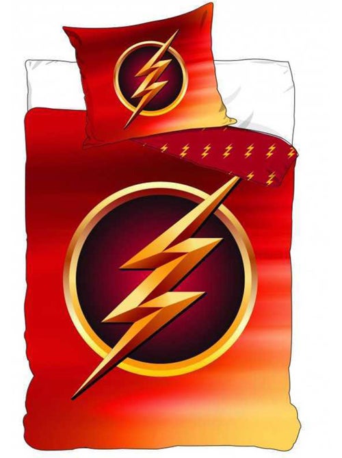 Dekbedovertrek Flash DC Comics 140x200 cm + kussensloop - Set bed kinderen - Kiabi