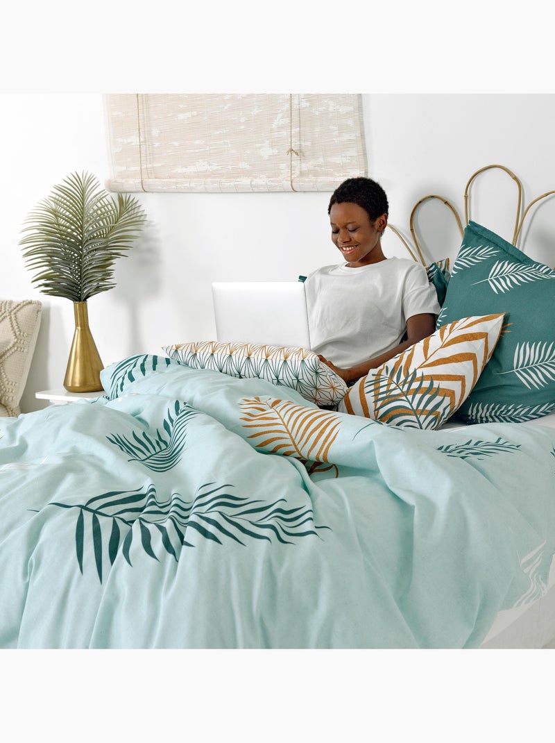Dekbedovertrek Foliage mint "Happyfriday" Multicolor - Kiabi