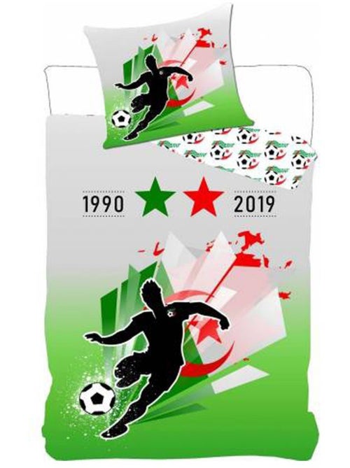 Dekbedovertrek Football Algerije 140x200 cm + kusrichtingloop – Beddengoedset microvezel - Kiabi