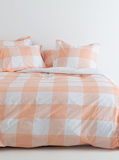 Dekbedovertrek Gingham "Happyfriday" - Kiabi