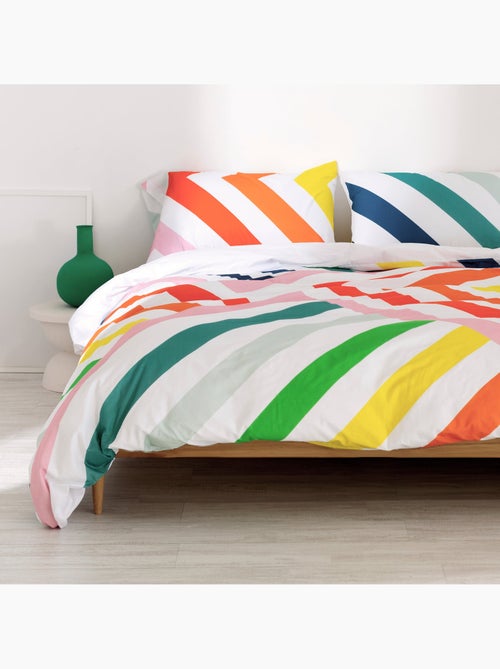 Dekbedovertrek Happy stripes "Happyfriday" - Kiabi