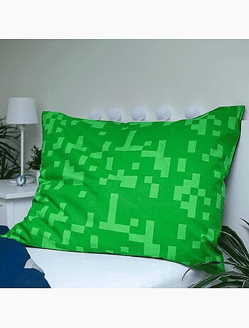 Dekbedovertrek katoen omkeerbaar Minecraft 140 cm x 200 cm met kussensloop