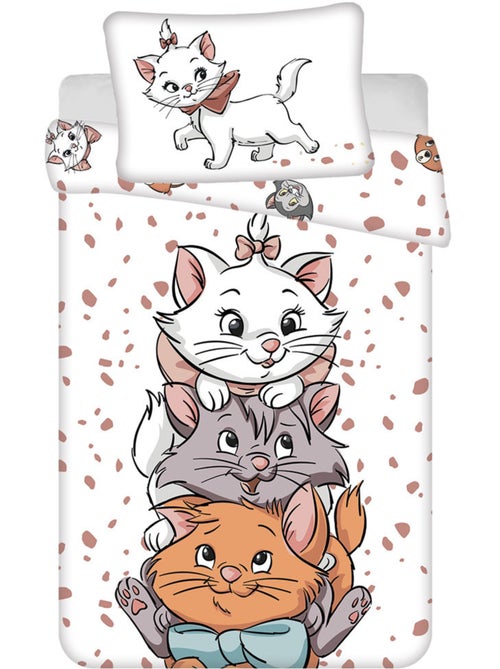 Dekbedovertrek kinderen katoen bedrukt Marie Disney 100 cm x 135 cm - Kiabi